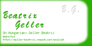 beatrix geller business card